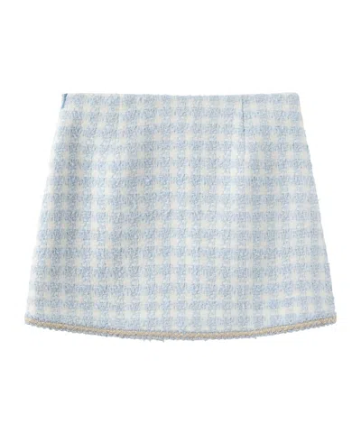Marissa Chiara Plaid Skirt In Blue