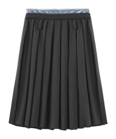 Marissa Chiara Patchwork Skirt In Gray