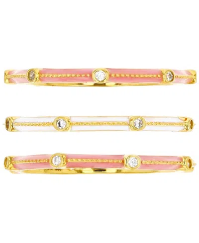 Macy's Cubic Zirconia Ring (0.288 Ct. T.w.) In 14k Yellow Gold Over Sterling Silver In Gold