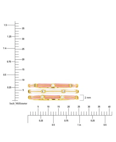 Macy's Cubic Zirconia Ring (0.288 Ct. T.w.) In 14k Yellow Gold Over Sterling Silver In Gold