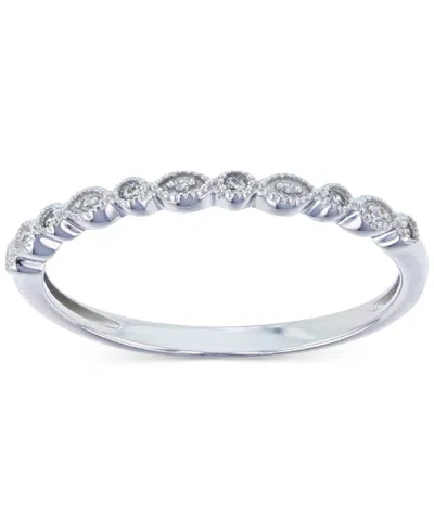 Macy's Created White Sapphire (0.135 Ct. T.w.) Trio Stackable Ring In 14k Yellow Rose Plating Over Sterling In Gold