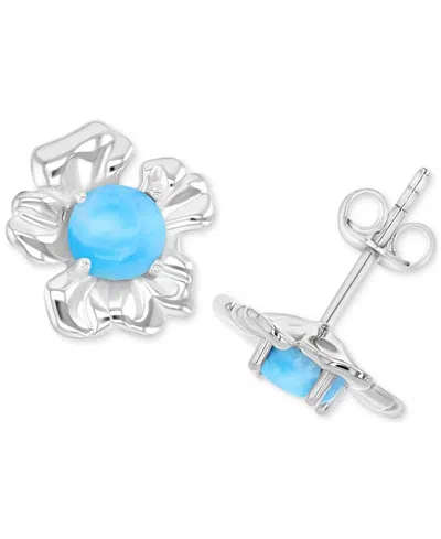 Macy's Opal (3.6 Ct. T.w.) Earrings In Sterling Silver In Metallic