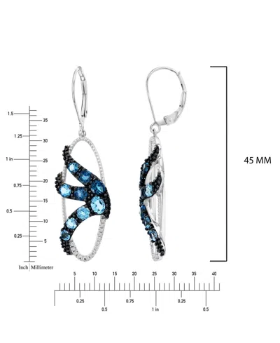 Macy's Diamond Drop Earrings (0.09 Ct. T.w.) In Sterling Silver In Silver