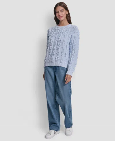 Dkny Jeans Women's Long Sleeves Sweater In Blue
