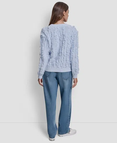 Dkny Jeans Women's Long Sleeves Sweater In Blue
