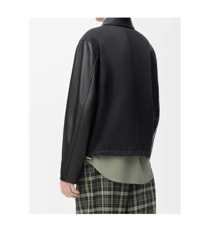 Loewe Men Lambskin Nappa And Nylon Twill Jacket In Black