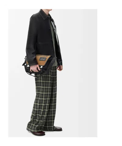 Loewe Men Lambskin Nappa And Nylon Twill Jacket In Black