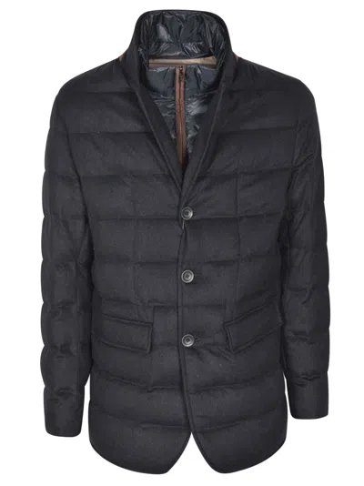 Herno Spread-collar Padded Jacket In Black