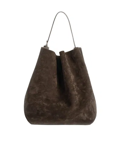 Totême Drawstring Shoulder Bag In Black