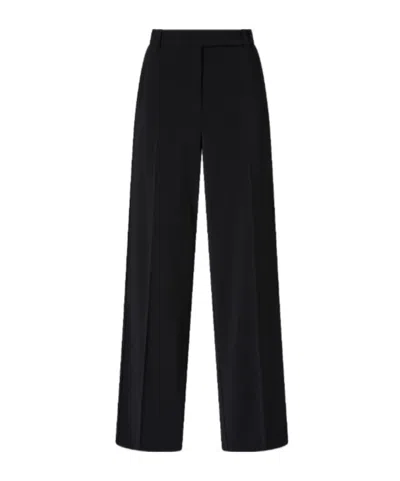 Pinko Palazzo Pants With Satin Details In Black