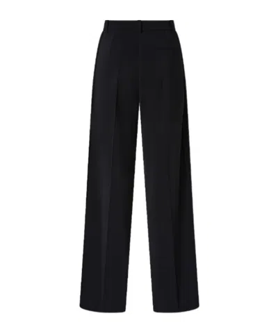 Pinko Palazzo Pants With Satin Details In Black