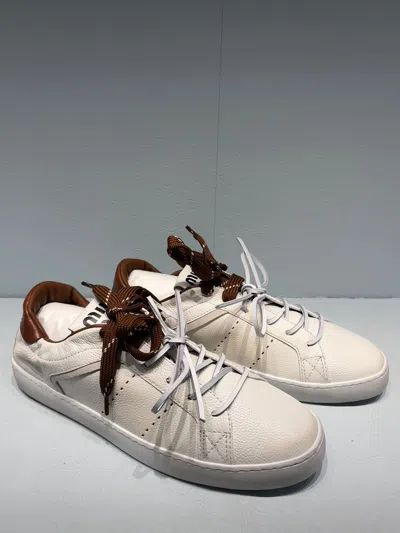 Miu Miu Calfskin Lace-up Casual Sneakers In Multi