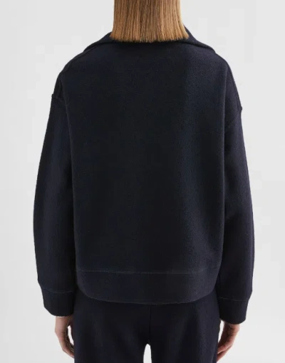 Jil Sander High Collar Sweatshirt Chest Pocket In Animal Print