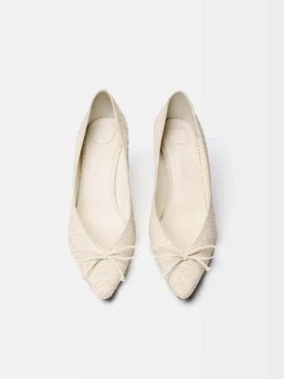 Jacquemus Tourni 80 Python-embossed Leather Pumps In White