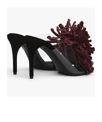 Alaïa Stiletto Heel Asymmetrical Open Toe Sandal In Purple