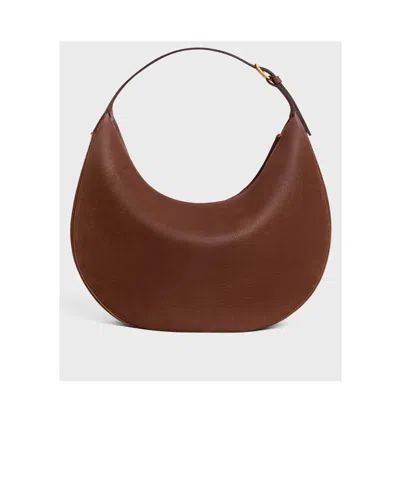 Celine Women Lulu Large Leather Shoulder Bag In Brown