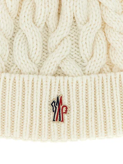 Moncler Grenoble Braided Wool Beanie In Neutral