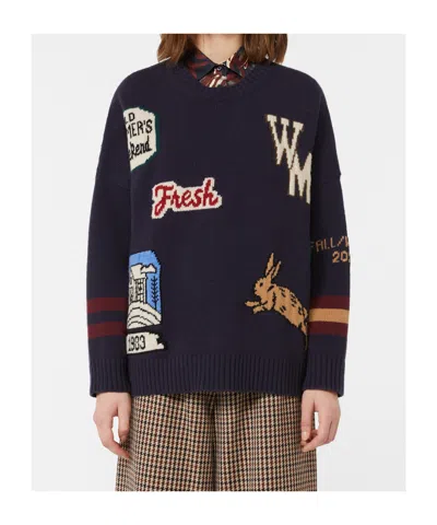 Weekend Max Mara Long-sleeved Sweater In Black