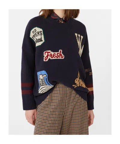 Weekend Max Mara Long-sleeved Sweater In Black