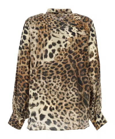 Antonelli Leopard Print Blouse In Brown