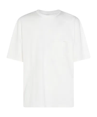 Lemaire Oversized Cotton T-shirt Chest Pocket In White