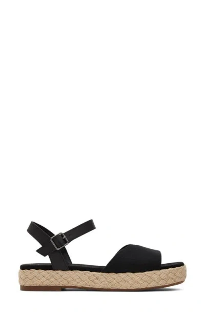 Toms Women's Abby Flatform Espadrille Sandal In Black