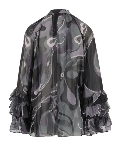 Pucci Viscose Blouse With Abstract Print In Multi