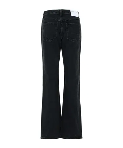 Agolde Nico Stretch High Rise Slim Fit Jeans In Black