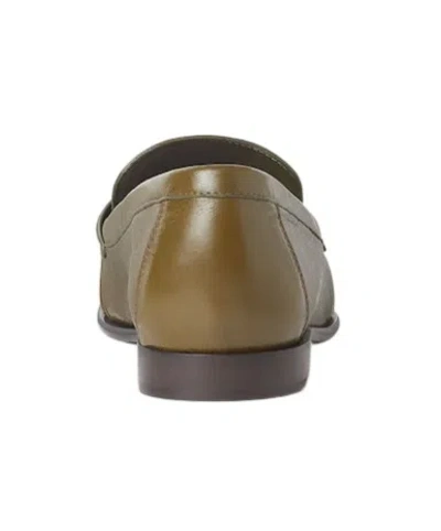 Fendi Baguette Ff Plaque Gathered Loafers In Brown