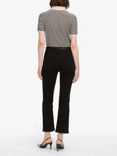 Frame Icon Mid-rise Flared Jeans In Black