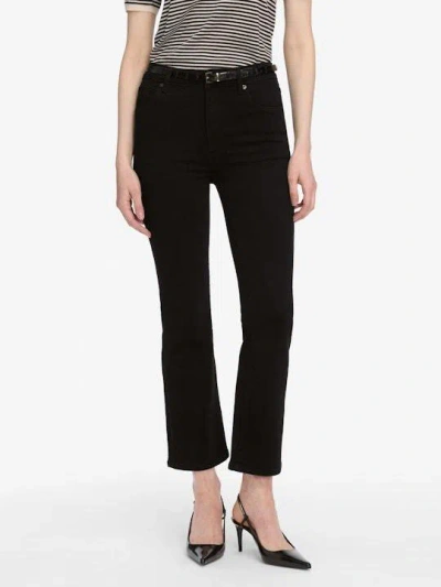 Frame Icon Mid-rise Flared Jeans In Black