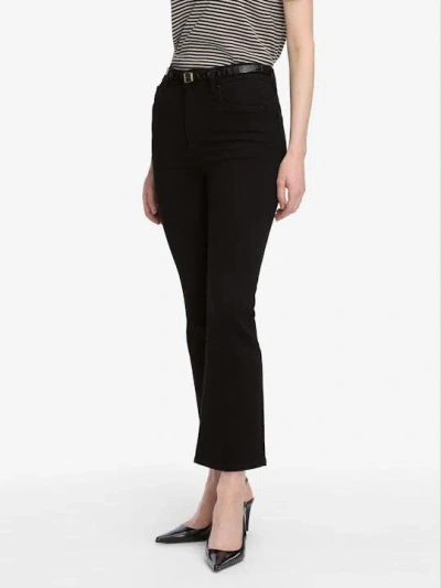 Frame Icon Mid-rise Flared Jeans In Black