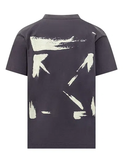 Off-white Graphic Brush Arrow Print T-shirt And Vest In Black