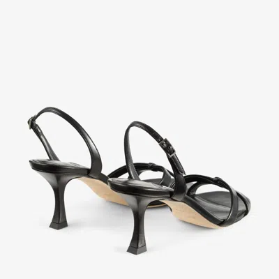 Jimmy Choo Elsy 70 Leather Heeled Sandals In Schwarz