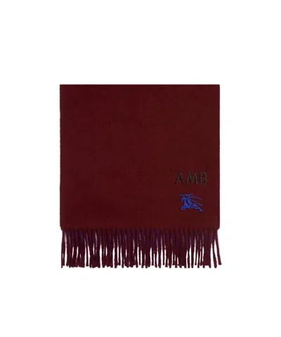 Burberry Cashmere Reversible Ekd Scarf In Brown