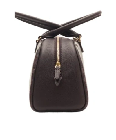 Burberry Women Brown Highlands Medium Bowling Bag In Red