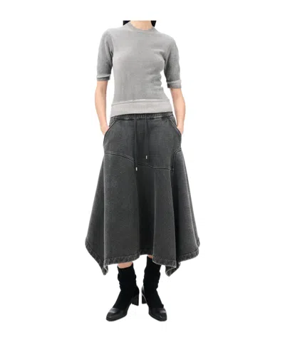 Our Legacy Dual Grey Spray-dye Wool Knit Top In Multi