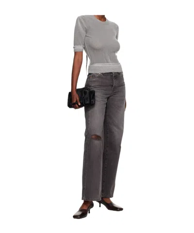 Our Legacy Dual Grey Spray-dye Wool Knit Top In Multi