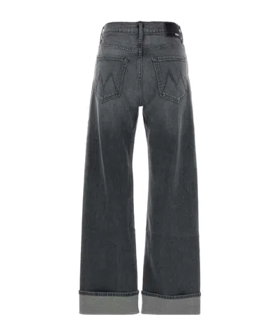 Mother Womens Moshpit Memories The Dodger Skimp Cuff Straight-leg Denim Jeans In Blue