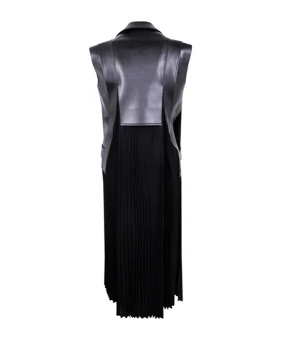 Junya Watanabe Sleeveless Long Jacket Belted Waist In Black