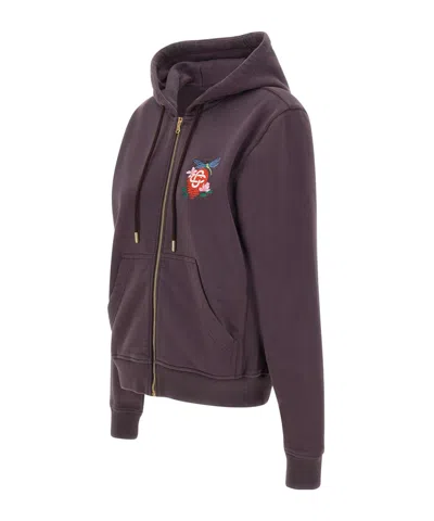 Casablanca Hooded Sweatshirt With Drawstring And Pockets In Purple