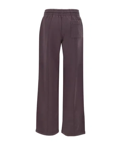 Casablanca Purple Dragonfly Floral Open Hem Sweatpants In Burgundy