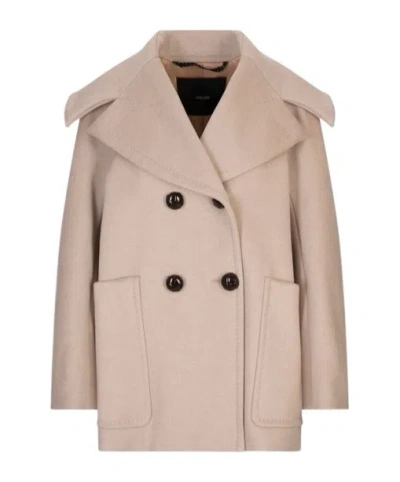 Max Mara Mario Double-breasted Cashmere Coat In Neutral