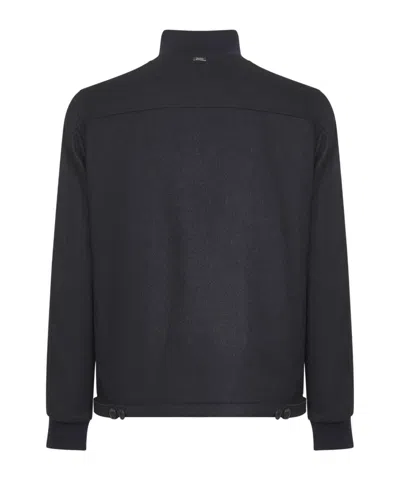Herno Water-repellent Silk-cashmere Hybrid Jacket In Black