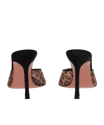 Amina Muaddi Alexa 95 Leopard-print Mesh Mules In Animal Print