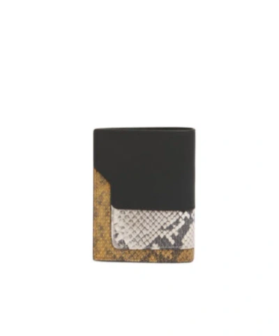 Marni Leather Python-print Bifold Wallet In Multi