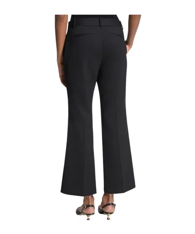 Michael Kors Collection Haylee Stretch Virgin Wool Blend Flare Leg Pants In Black