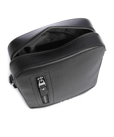 Michael Kors Logo Hudson Crossbody Bag With Adjustable Strap In Black