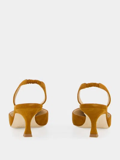 Manolo Blahnik Pointed High-heeled Sandals In Animal Print