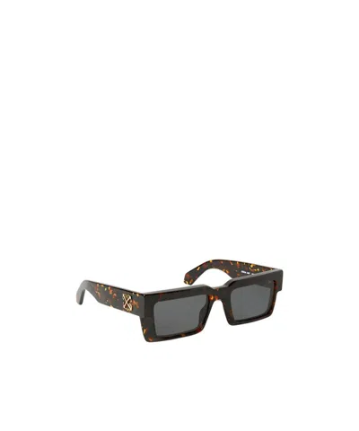 Off-white Rectangular Frame Sunglasses In Brown